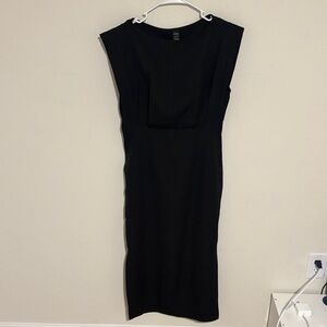 SHEIN Classic Black Midi Dress